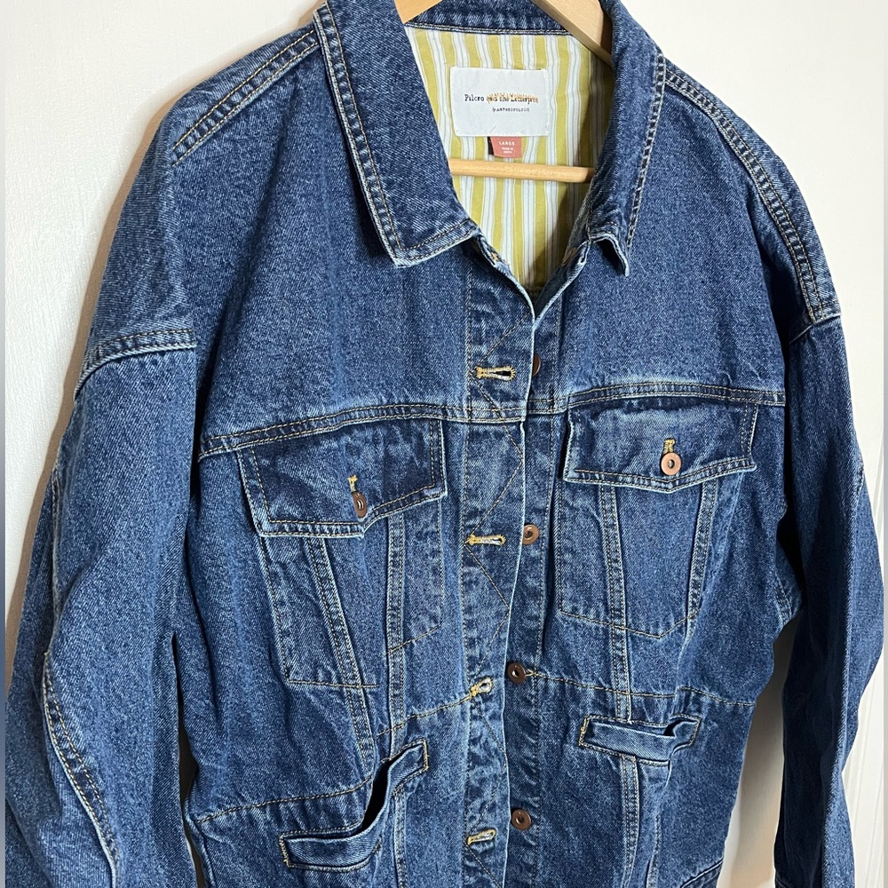 Anthropologie Pilcro Denim Utility Jacket Size Large